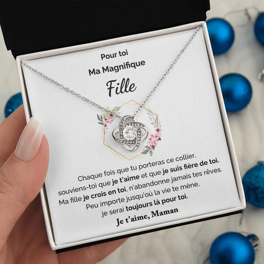 Cadeau De Maman à Sa Fille - Coffret Collier Noeud D’amour Je Serai Toujours Là Pour Toi. Jewelry