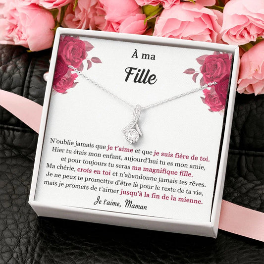 Cadeau De Maman à Sa Fille - Coffret Collier Ruban Précieux Je Suis Fière Toi Jewelry