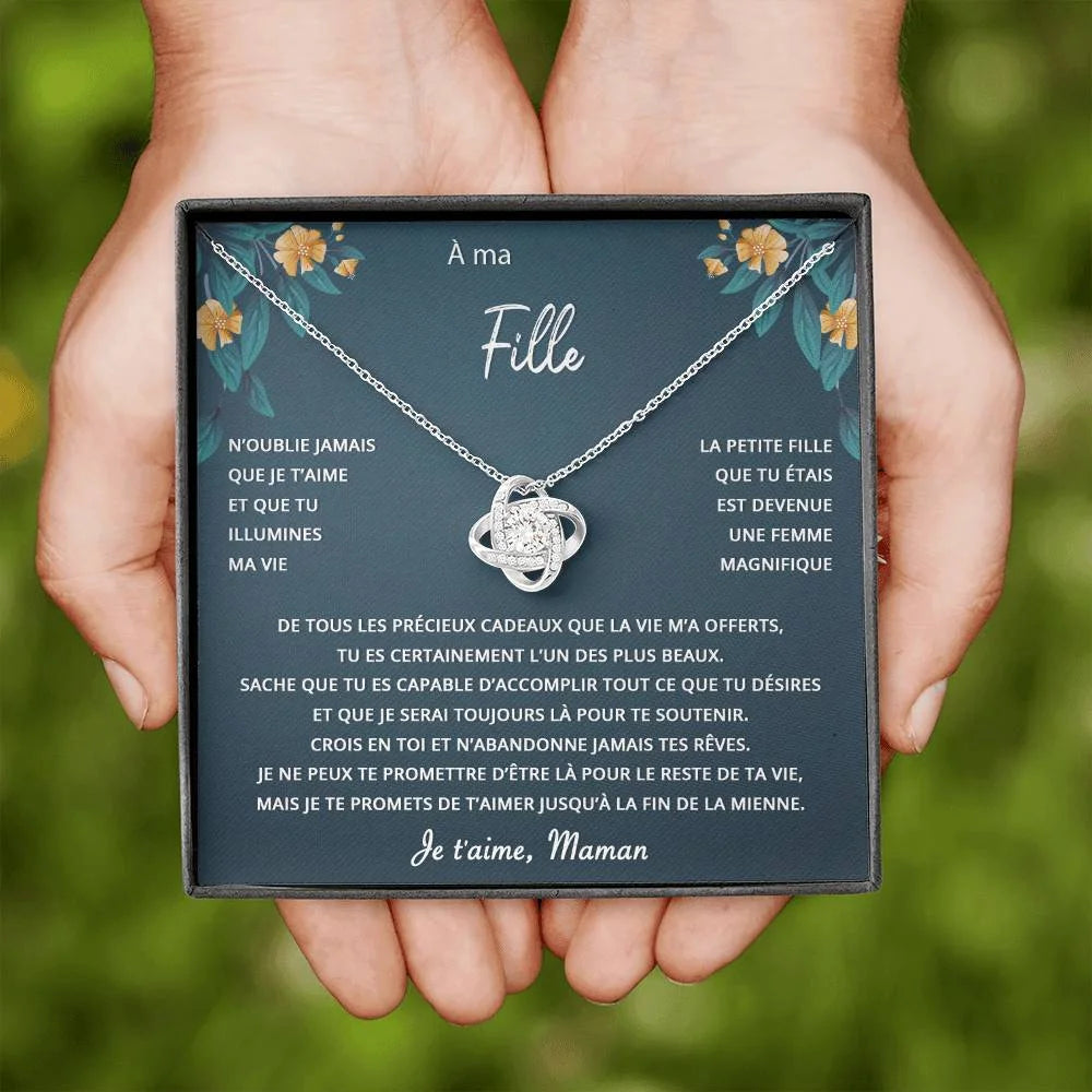 Cadeau De Maman à Sa Fille - Collier Noeud D’amour