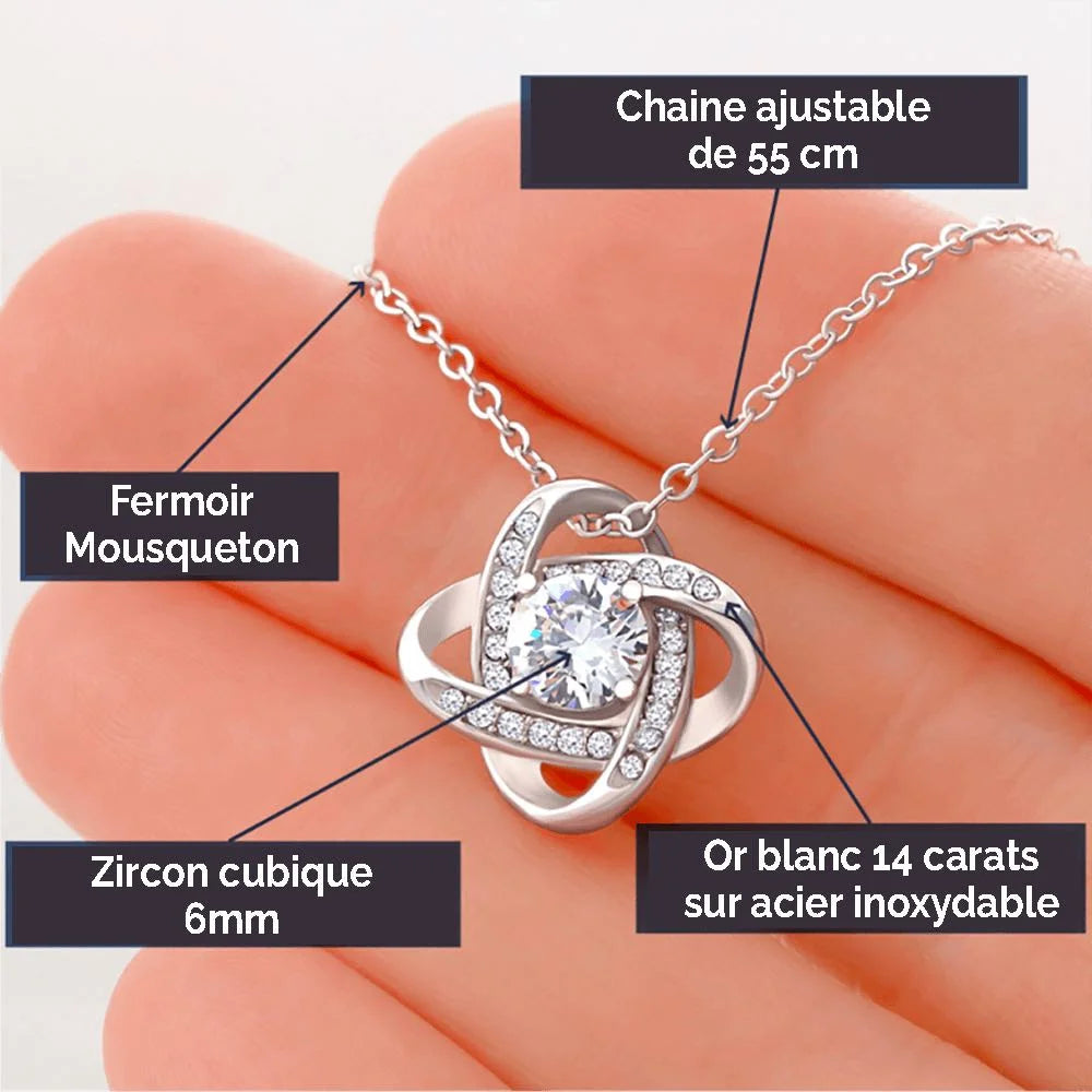 Cadeau De Maman à Sa Fille - Collier Noeud D’amour