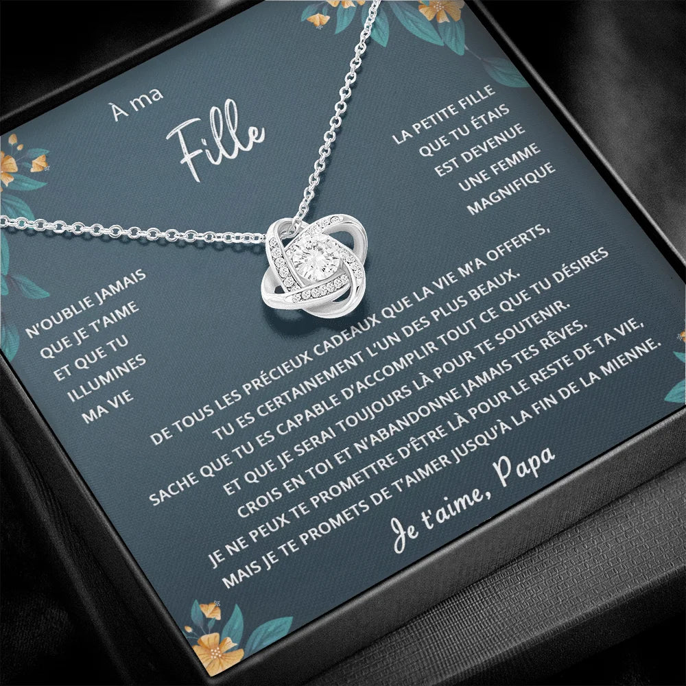 Cadeau De Papa à Sa Fille - Collier Noeud D’amour Jewelry