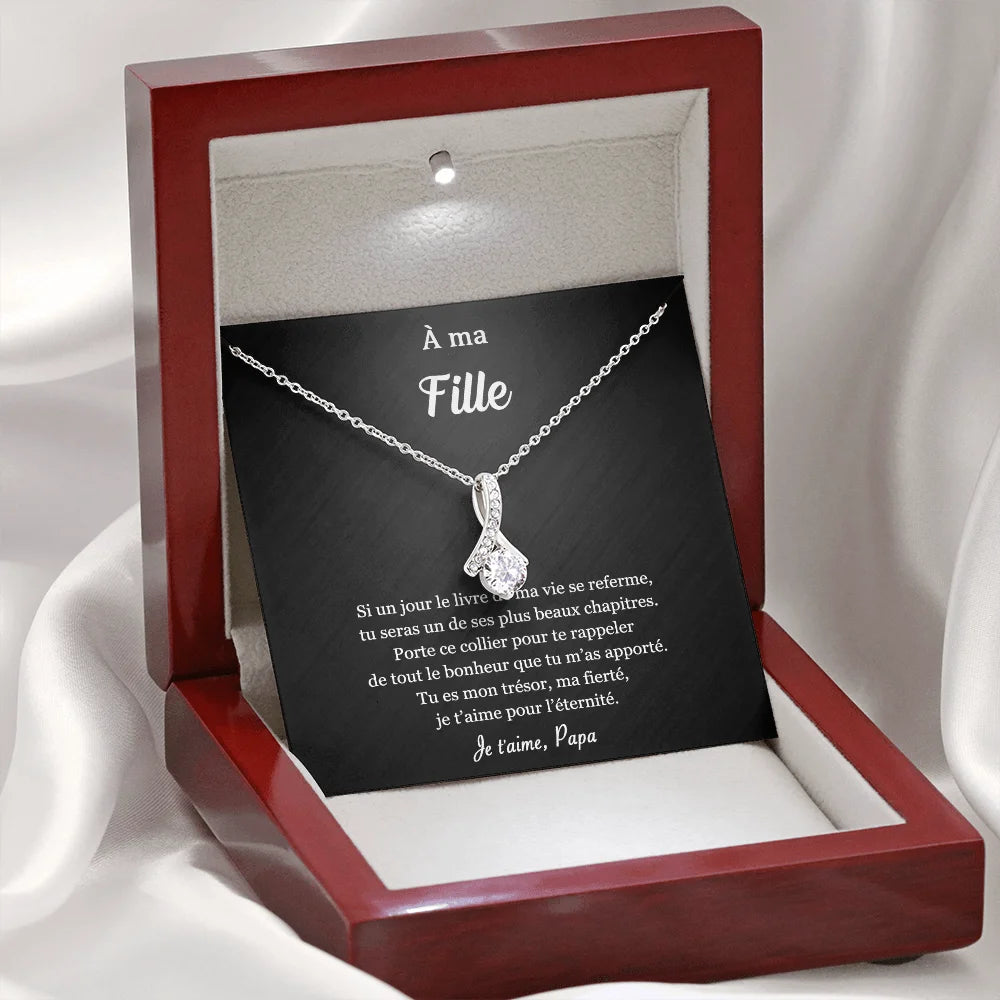 Cadeau De Papa à Sa Fille - Collier Ruban Précieux Pour L’éternité Jewelry