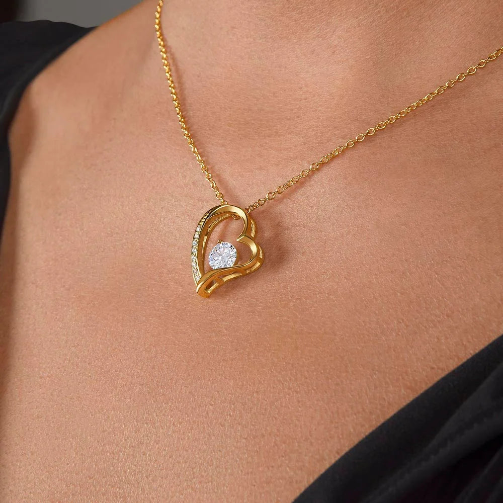 Cadeau Personnalisé De Maman Pour Sa Fille - Collier Coeur Précieux Je Serai Toujours Là Toi Jewelry