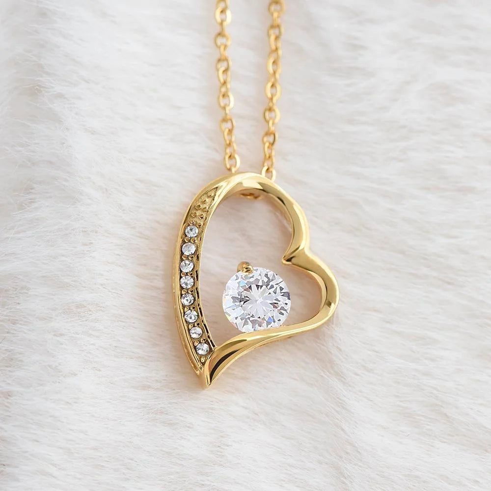 Cadeau Personnalisé De Maman Pour Sa Fille - Collier Coeur Précieux Je Serai Toujours Là Toi Jewelry