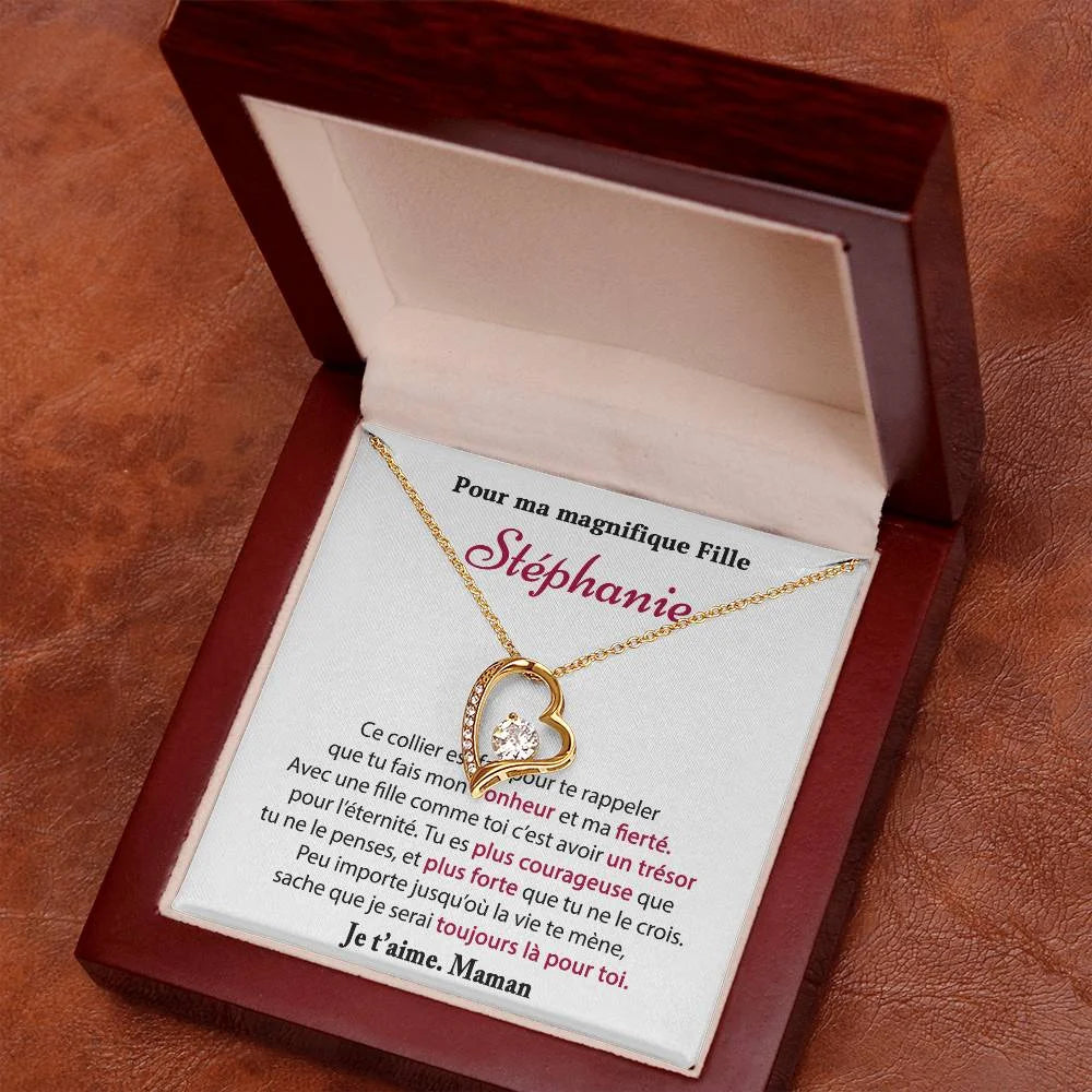 Cadeau Personnalisé De Maman Pour Sa Fille - Collier Coeur Précieux Je Serai Toujours Là Toi Jewelry