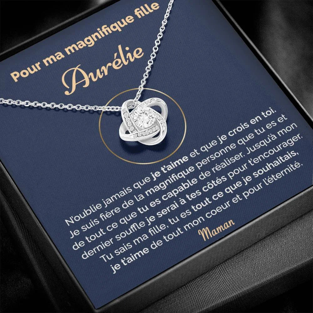 Cadeau Personnalisé De Maman Pour Sa Fille - Tu Es Magnifique Collier Noeud D’amour Jewelry