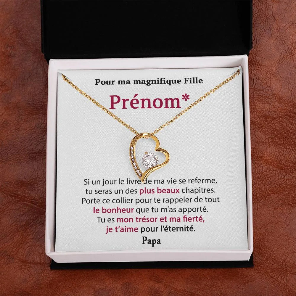 Cadeau Personnalisé De Papa Pour Sa Fille - Collier Coeur Précieux Tu Es Ma Fierté Jewelry