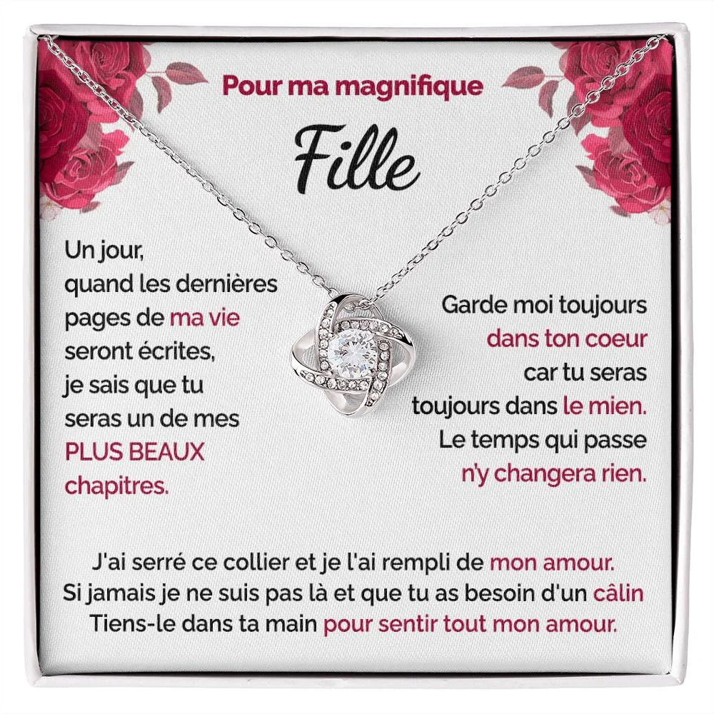 Cadeau Pour Ma Fille - Tu Seras Un De Mes Plus Beaux Chapitres Collier Noeud D’amour Jewelry