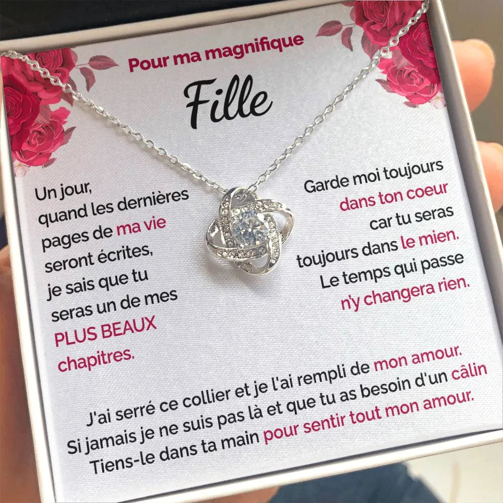 Cadeau Pour Ma Fille - Tu Seras Un De Mes Plus Beaux Chapitres Collier Noeud D’amour Jewelry