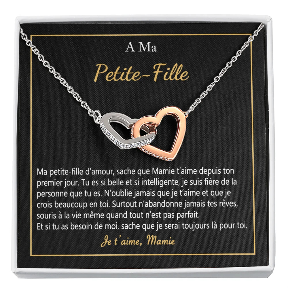 Collier Coeurs Entrelacés - Cadeau De Grand - mère Pour Petite - fille #ihbl07 Jewelry