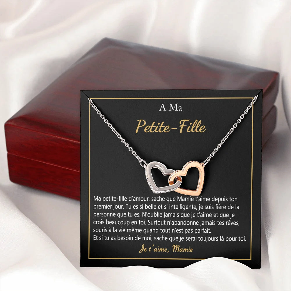 Collier Coeurs Entrelacés - Cadeau De Grand - mère Pour Petite - fille #ihbl07 Jewelry