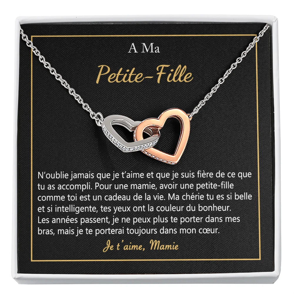 Collier Coeurs Entrelacés - Cadeau De Grand - mère Pour Petite - fille #ihbl08 Jewelry