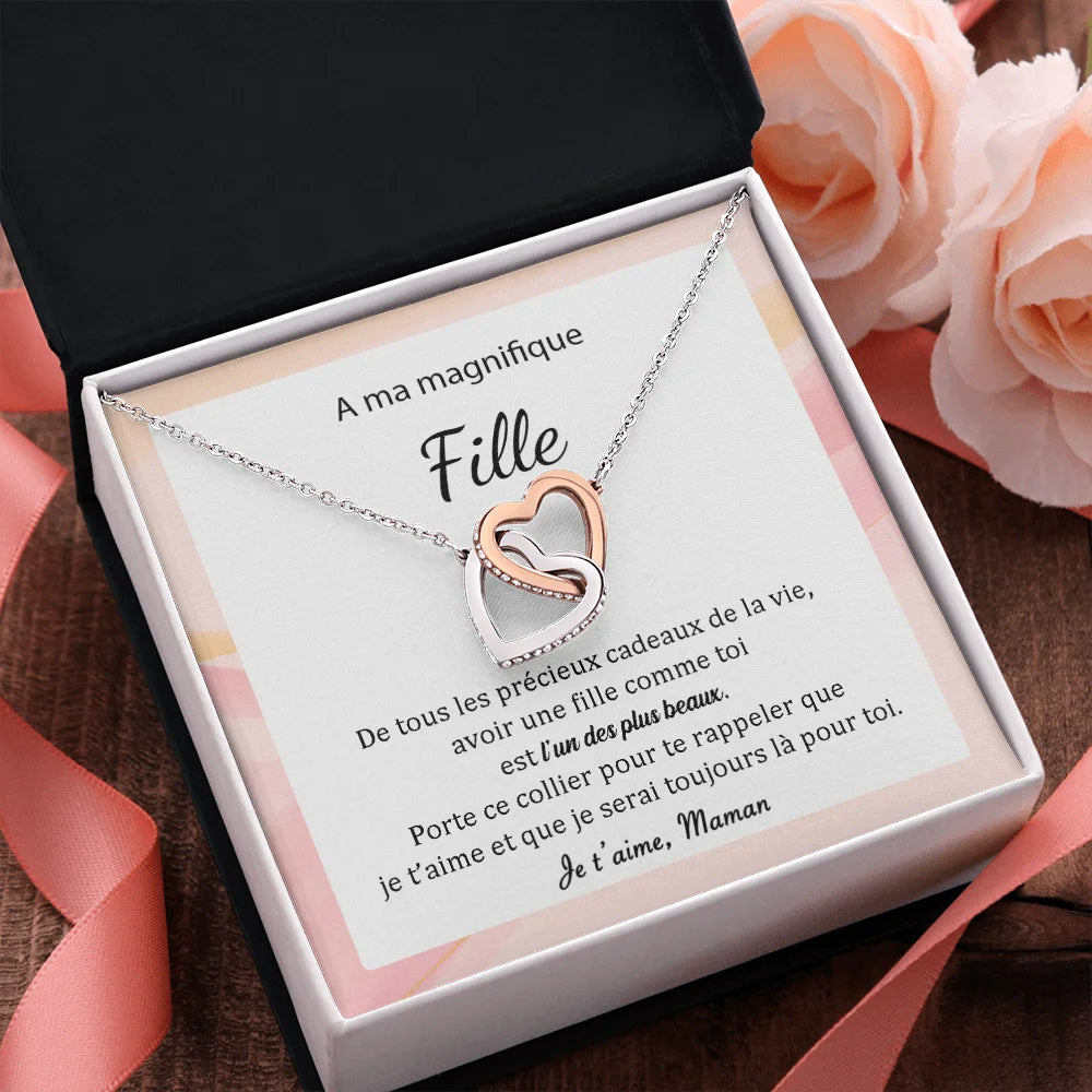 Collier Coeurs Entrelacés - Cadeau De Maman Pour Ma Magnifique Fille Jewelry