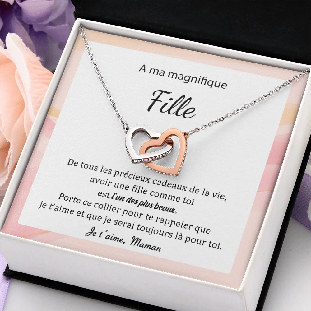 Collier Coeurs Entrelacés - Cadeau De Maman Pour Ma Magnifique Fille Jewelry