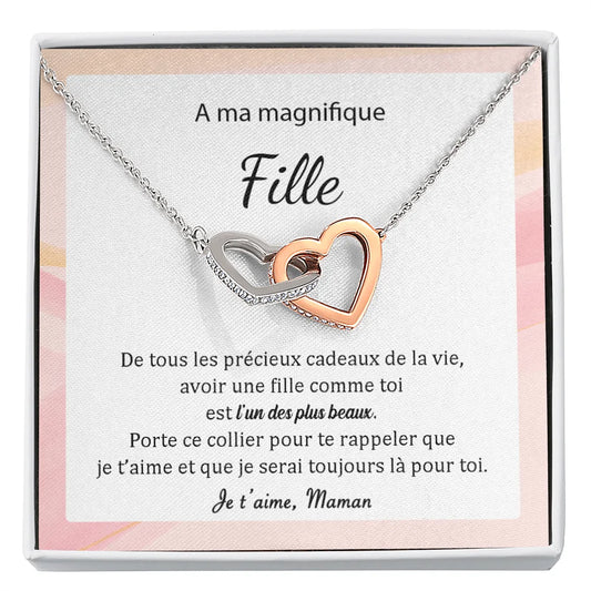 Collier Coeurs Entrelacés - Cadeau De Maman Pour Ma Magnifique Fille Jewelry