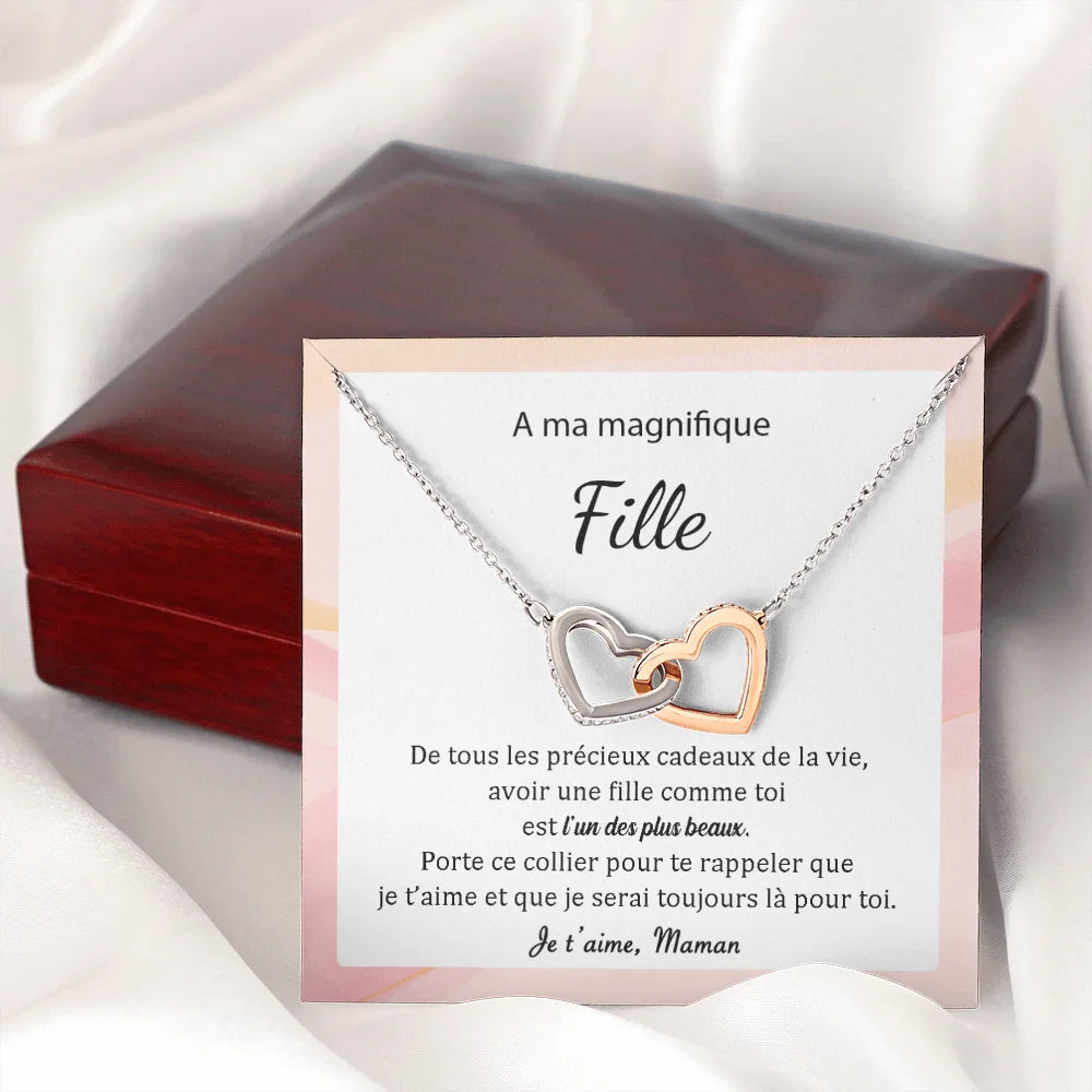 Collier Coeurs Entrelacés - Cadeau De Maman Pour Ma Magnifique Fille Jewelry