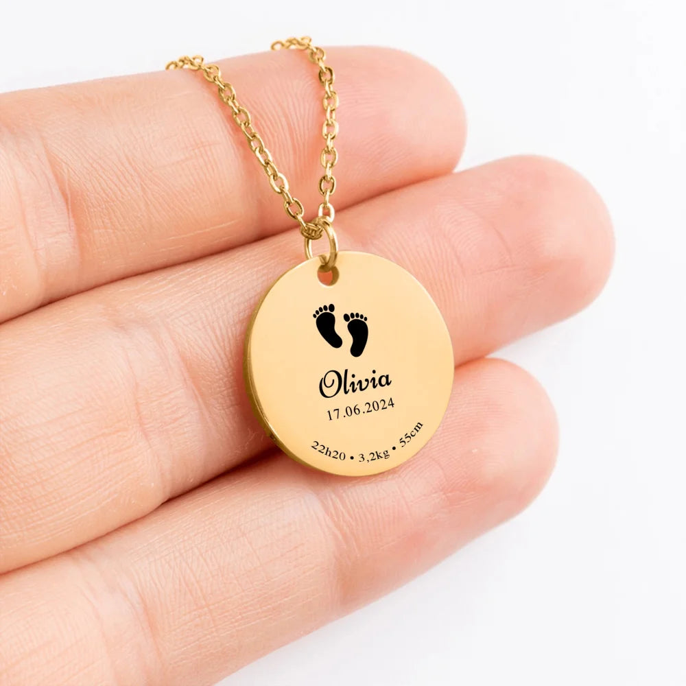 Collier De Naissance Enfant Personnalisable