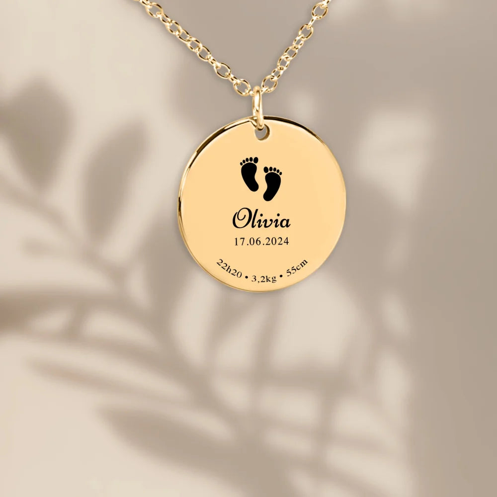 Collier De Naissance Enfant Personnalisable