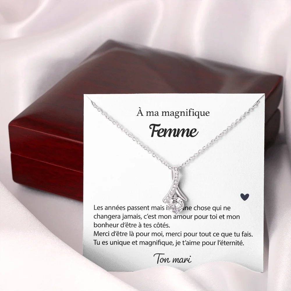 Pendentif Avec Message D’amour - a Ma Femme Unique & Magnifique Jewelry