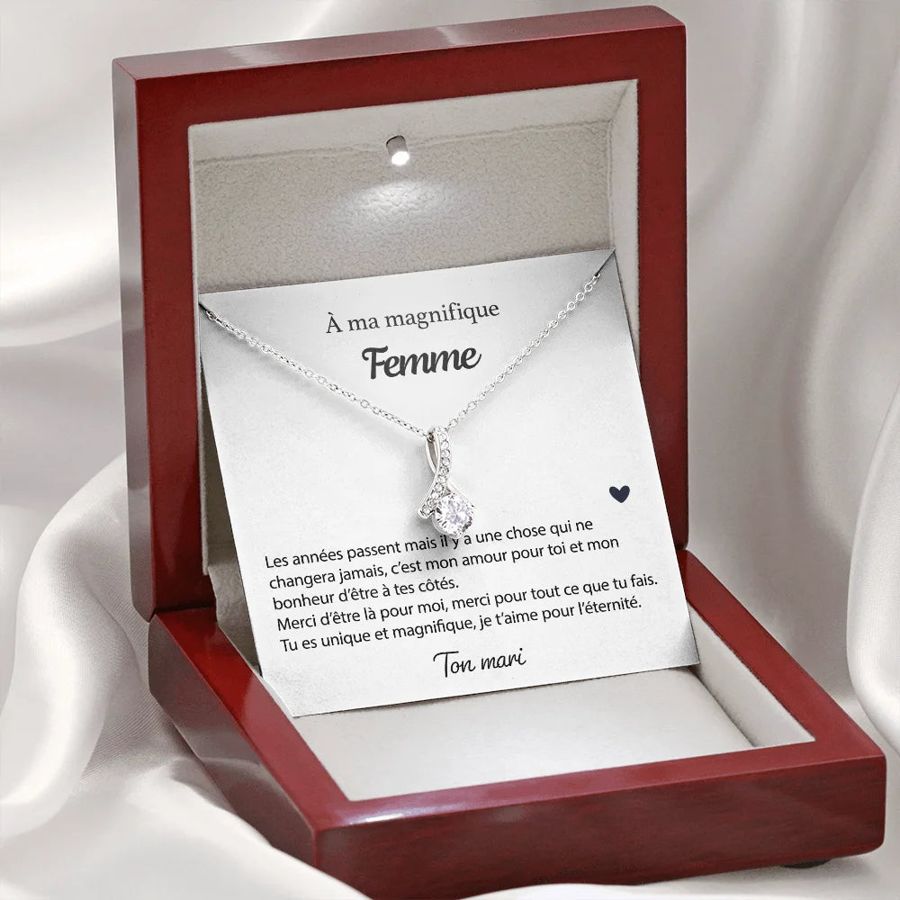 Pendentif Avec Message D’amour - a Ma Femme Unique & Magnifique Jewelry